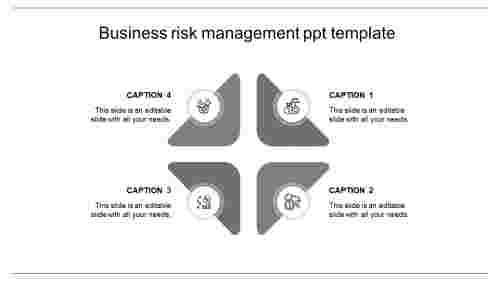 risk management ppt template-gray